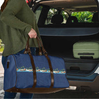 Hawaii Santa Riding Sea Turtle Travel Bag Mele Kalikimaka Polynesian Pattern LT01 - Polynesian Pride