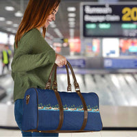 Hawaii Santa Riding Sea Turtle Travel Bag Mele Kalikimaka Polynesian Pattern LT01 - Polynesian Pride