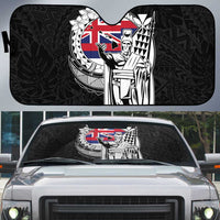 Hawaii King Kamehameha Auto Sun Shade Flag Polynesian Pattern