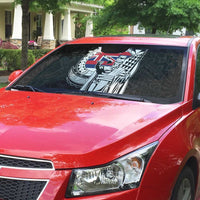 Hawaii King Kamehameha Auto Sun Shade Flag Polynesian Pattern