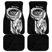 Personalized Hawaii King Kamehameha Car Mats Flag Polynesian Pattern