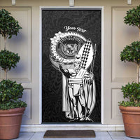 Personalized Hawaii King Kamehameha Door Cover Flag Polynesian Pattern