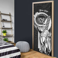 Personalized Hawaii King Kamehameha Door Cover Flag Polynesian Pattern