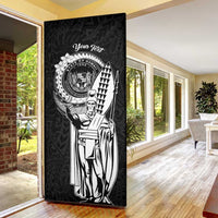 Personalized Hawaii King Kamehameha Door Cover Flag Polynesian Pattern