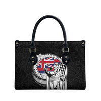 Hawaii King Kamehameha Leather Bag Flag Polynesian Pattern