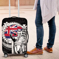 Hawaii King Kamehameha Luggage Cover Flag Polynesian Pattern