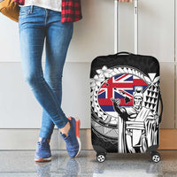 Hawaii King Kamehameha Luggage Cover Flag Polynesian Pattern