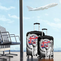 Hawaii King Kamehameha Luggage Cover Flag Polynesian Pattern
