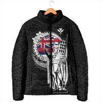 Personalized Hawaii King Kamehameha Padded Jacket Flag Polynesian Pattern LT01 - Polynesian Pride