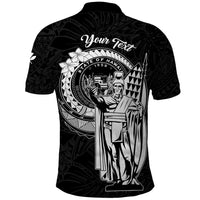 Personalized Hawaii King Kamehameha Polo Shirt Flag Polynesian Pattern