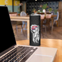 Personalized Hawaii King Kamehameha Skinny Tumbler Flag Polynesian Pattern