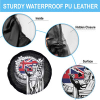 Hawaii King Kamehameha Spare Tire Cover Flag Polynesian Pattern