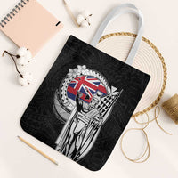 Hawaii King Kamehameha Tote Bag Flag Polynesian Pattern