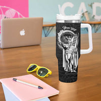 Personalized Hawaii King Kamehameha Tumbler With Handle Flag Polynesian Pattern