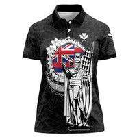 Personalized Hawaii King Kamehameha Women Polo Shirt Flag Polynesian Pattern
