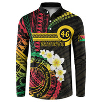 Vanuatu Independence Day Button Sweatshirt Yumi 46th Hapi Indipendens Dei LT01 Black - Polynesian Pride