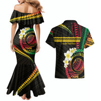 Vanuatu Independence Day Couples Matching Mermaid Dress and Hawaiian Shirt Yumi 46th Hapi Indipendens Dei LT01 - Polynesian Pride