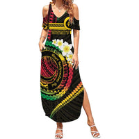 Vanuatu Independence Day Family Matching Summer Maxi Dress and Hawaiian Shirt Yumi 45th Hapi Indipendens Dei LT01