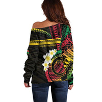 Vanuatu Independence Day Off Shoulder Sweater Yumi 45th Hapi Indipendens Dei LT01