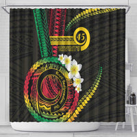 Vanuatu Independence Day Shower Curtain Yumi 45th Hapi Indipendens Dei LT01