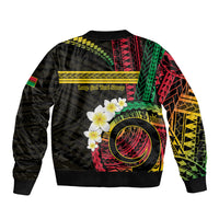 Vanuatu Independence Day Sleeve Zip Bomber Jacket Yumi 46th Hapi Indipendens Dei LT01 - Polynesian Pride