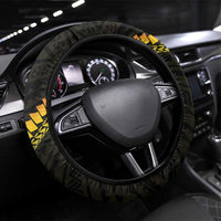 Vanuatu Independence Day Steering Wheel Cover Yumi 46th Hapi Indipendens Dei LT01 Universal Fit Black - Polynesian Pride