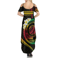 Vanuatu Independence Day Summer Maxi Dress Yumi 46th Hapi Indipendens Dei LT01 - Polynesian Pride