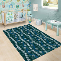 Pikake Maile Tiare Lei Area Rug Polu Lauhala Pattern
