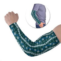 Pikake Maile Tiare Lei Arm Sleeves Polu Lauhala Pattern