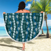 Pikake Maile Tiare Lei Beach Blanket Polu Lauhala Pattern