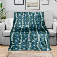 Pikake Maile Tiare Lei Blanket Polu Lauhala Pattern