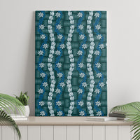 Pikake Maile Tiare Lei Canvas Wall Art Polu Lauhala Pattern