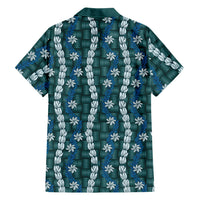 Pikake Maile Tiare Lei Family Matching Puletasi and Hawaiian Shirt Polu Lauhala Pattern