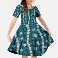 Pikake Maile Tiare Lei Family Matching Summer Maxi Dress and Hawaiian Shirt Polu Lauhala Pattern
