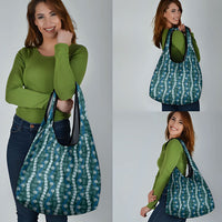 Pikake Maile Tiare Lei Grocery Bag Polu Lauhala Pattern