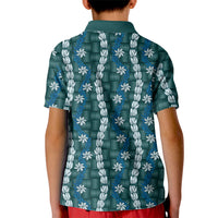 Pikake Maile Tiare Lei Kid Polo Shirt Polu Lauhala Pattern