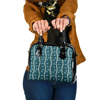 Pikake Maile Tiare Lei Shoulder Handbag Polu Lauhala Pattern