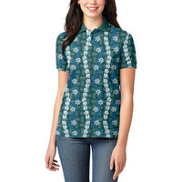 Pikake Maile Tiare Lei Women Polo Shirt Polu Lauhala Pattern