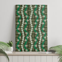 Pikake Maile Tiare Lei Canvas Wall Art Omaomao Lauhala Pattern