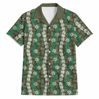 Pikake Maile Tiare Lei Hawaiian Shirt Omaomao Lauhala Pattern LT01 Green - Polynesian Pride