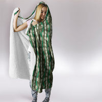 Pikake Maile Tiare Lei Hooded Blanket Omaomao Lauhala Pattern