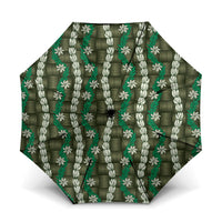 Pikake Maile Tiare Lei Umbrella Omaomao Lauhala Pattern