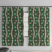 Pikake Maile Tiare Lei Window Curtain Omaomao Lauhala Pattern