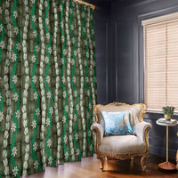 Pikake Maile Tiare Lei Window Curtain Omaomao Lauhala Pattern