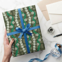 Pikake Maile Tiare Lei Wrapping Paper Omaomao Lauhala Pattern