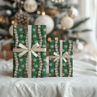 Pikake Maile Tiare Lei Wrapping Paper Omaomao Lauhala Pattern