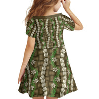 Pikake Maile Tiare Lei Family Matching Puletasi and Hawaiian Shirt Natural Lauhala Pattern
