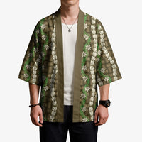 Pikake Maile Tiare Lei Kimono Natural Lauhala Pattern