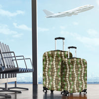 Pikake Maile Tiare Lei Luggage Cover Natural Lauhala Pattern
