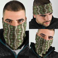 Pikake Maile Tiare Lei Neck Gaiter Natural Lauhala Pattern
